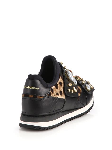 dolce gabbana leoperod print with lace|dolce and gabbana leopard sneakers.